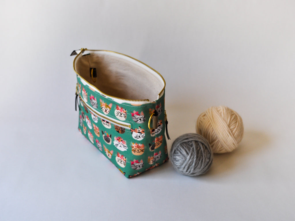 Unique Size - Project Bag in "Cat Lover"