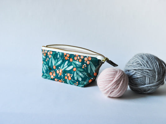 Notions Pouch in "Winter Berries"