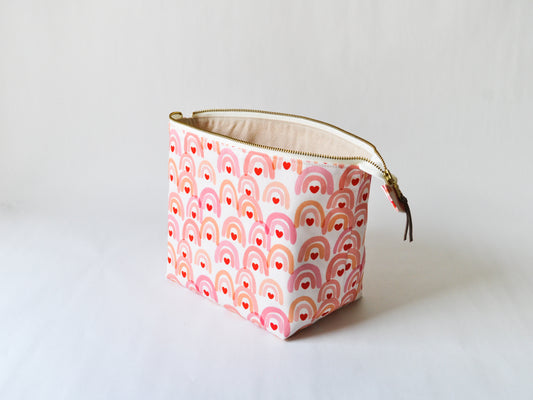 SLIGHTLY IMPERFECT - Small Project Bag in "Pastel Rainbows"