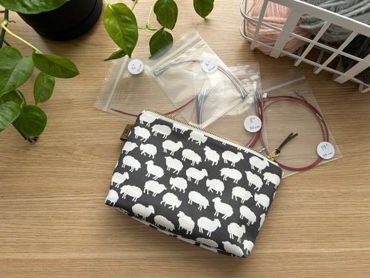 Cable Organizer in "Sheep Silhouette in Charcoal"