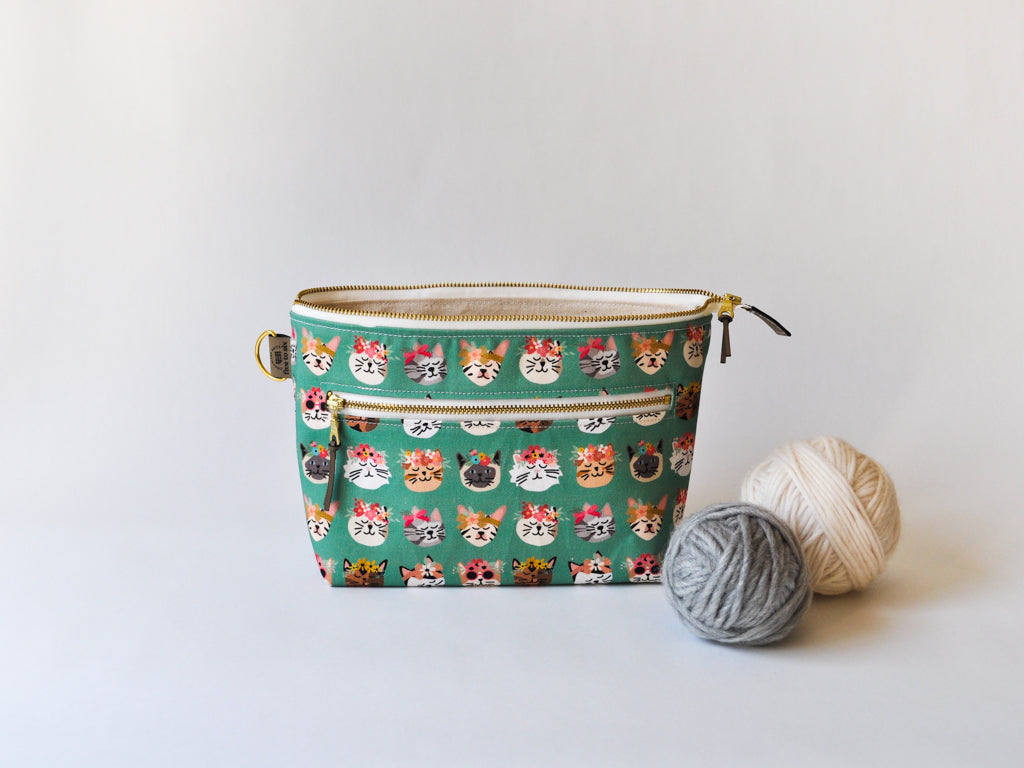 Unique Size - Project Bag in "Cat Lover"