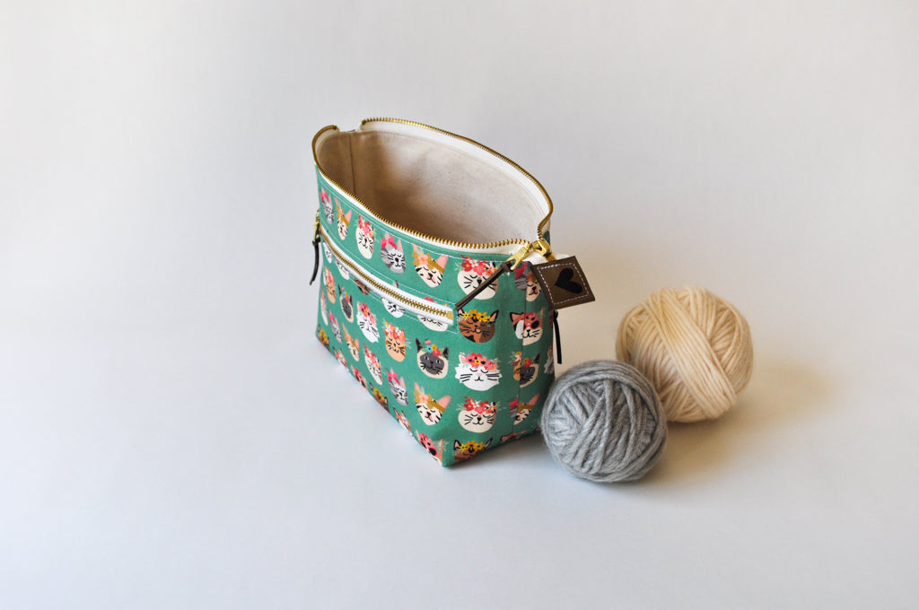 Unique Size - Project Bag in "Cat Lover"