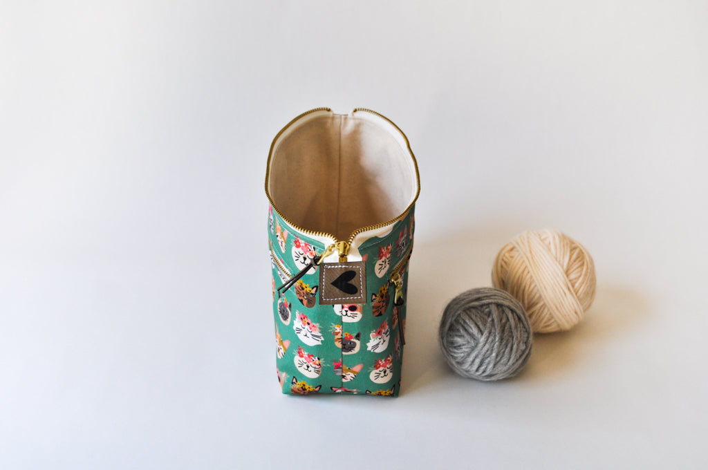 Unique Size - Project Bag in "Cat Lover"