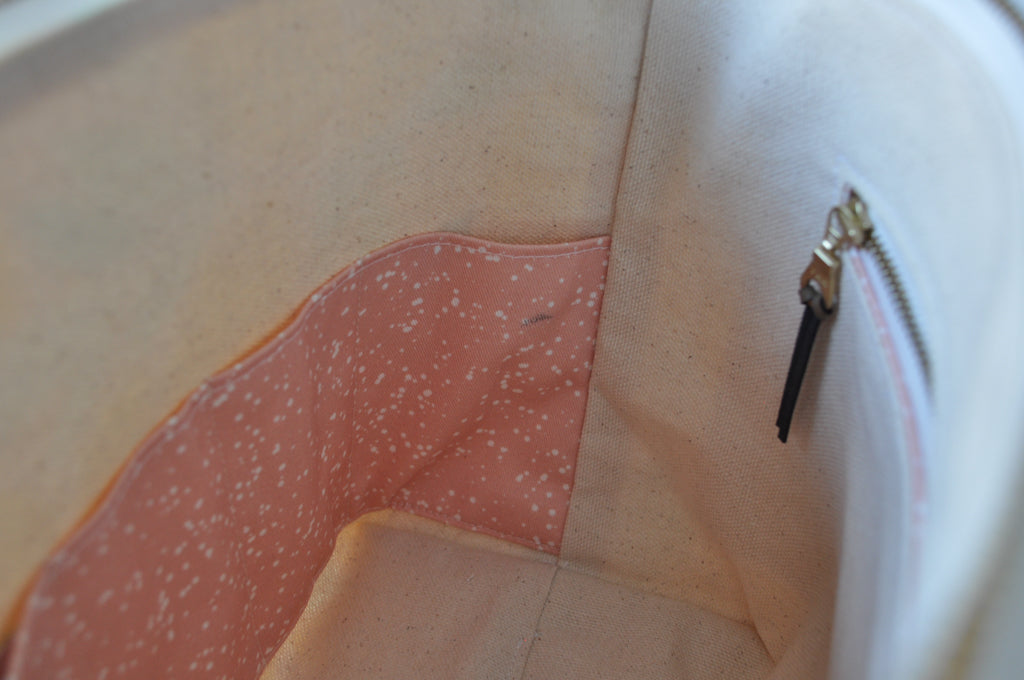 SLIGHTLY IMPERFECT - Small Project Bag in "Yellow Lemons"