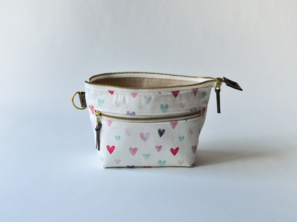 SLIGHTLY IMPERFECT - Extra Small Project Bag in "Heart Attack"