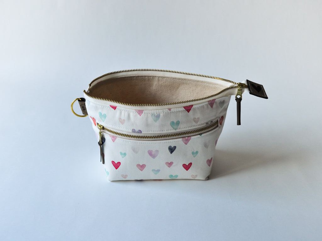 SLIGHTLY IMPERFECT - Extra Small Project Bag in "Heart Attack"