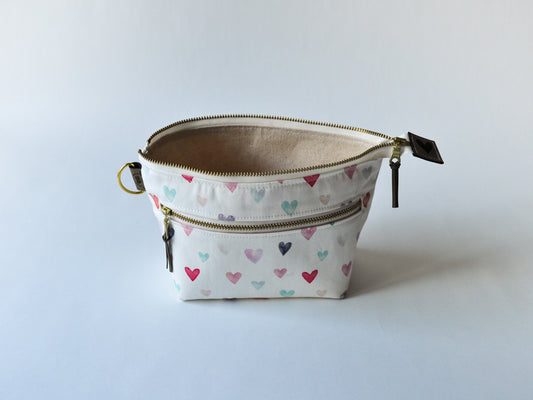 SLIGHTLY IMPERFECT - Extra Small Project Bag in "Heart Attack"