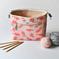 Double Pointed Knitting Needle Organizer in "Pink Lemons"