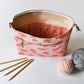 Double Pointed Knitting Needle Organizer in "Pink Lemons"