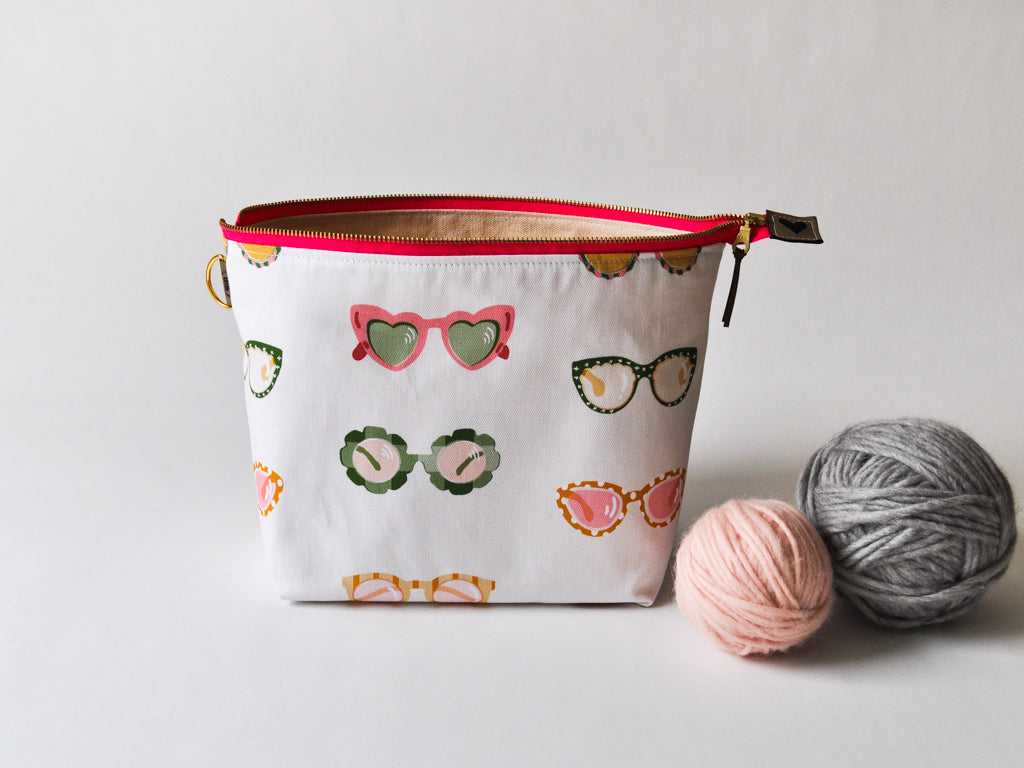 Small Project Bag in "Swanky Sunnies"