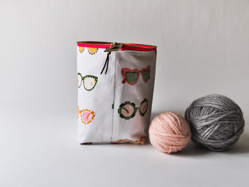Small Project Bag in "Swanky Sunnies"