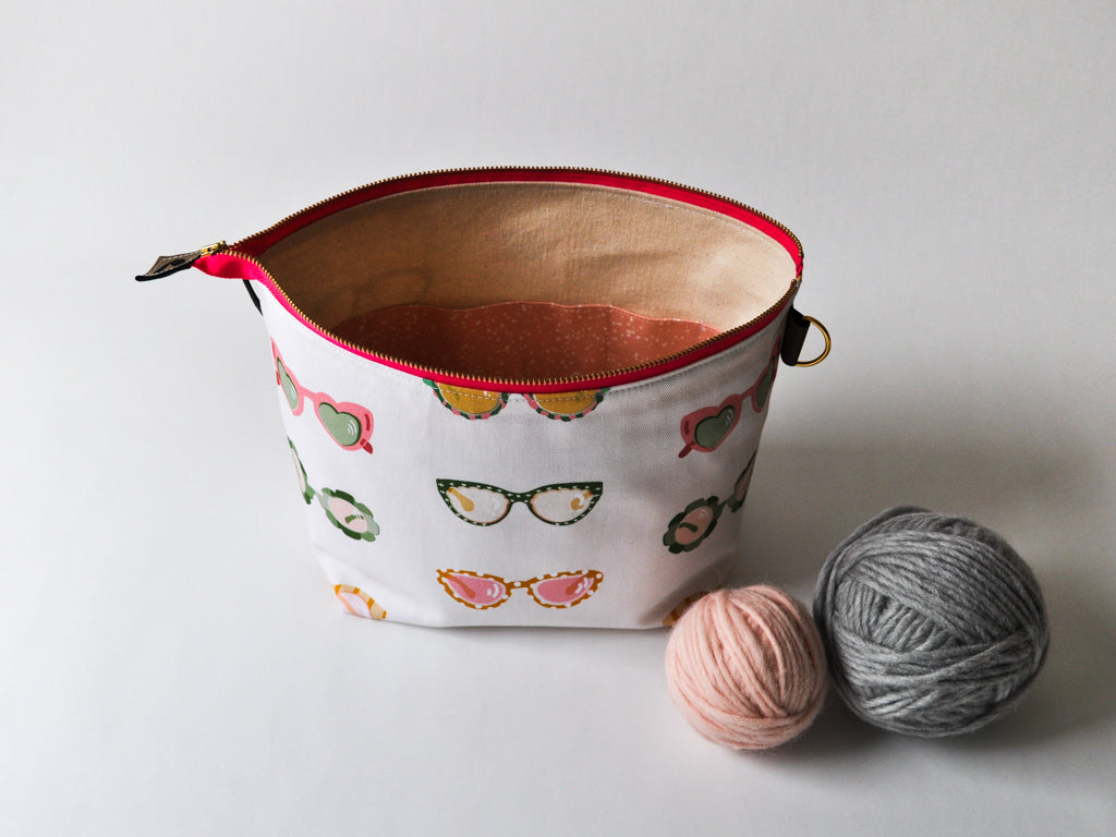 Small Project Bag in "Swanky Sunnies"