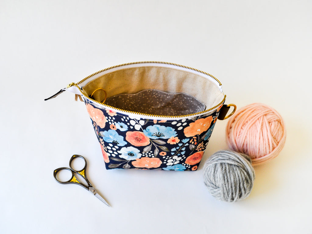 Extra Small Project Bag in "Delightful in Navy"