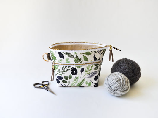 Extra Small Project Bag in "Mod Botanics"