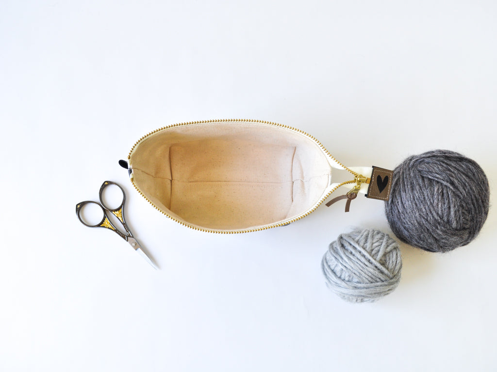 Notions Pouch in "Sheep Silhouette"