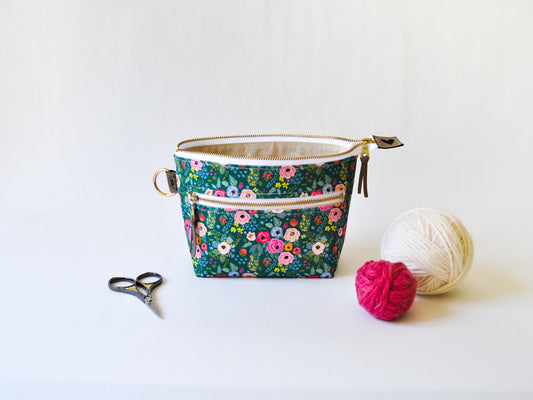 Extra Small Project Bag in "In the Garden"