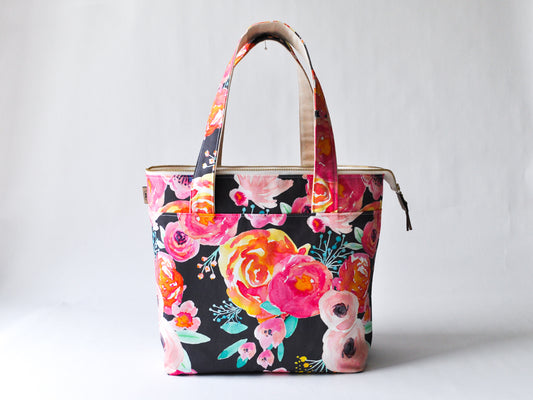 Large Project Bag in "Blushing Floral"