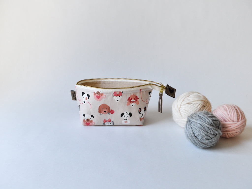 Notions Pouch in "I Woof You"