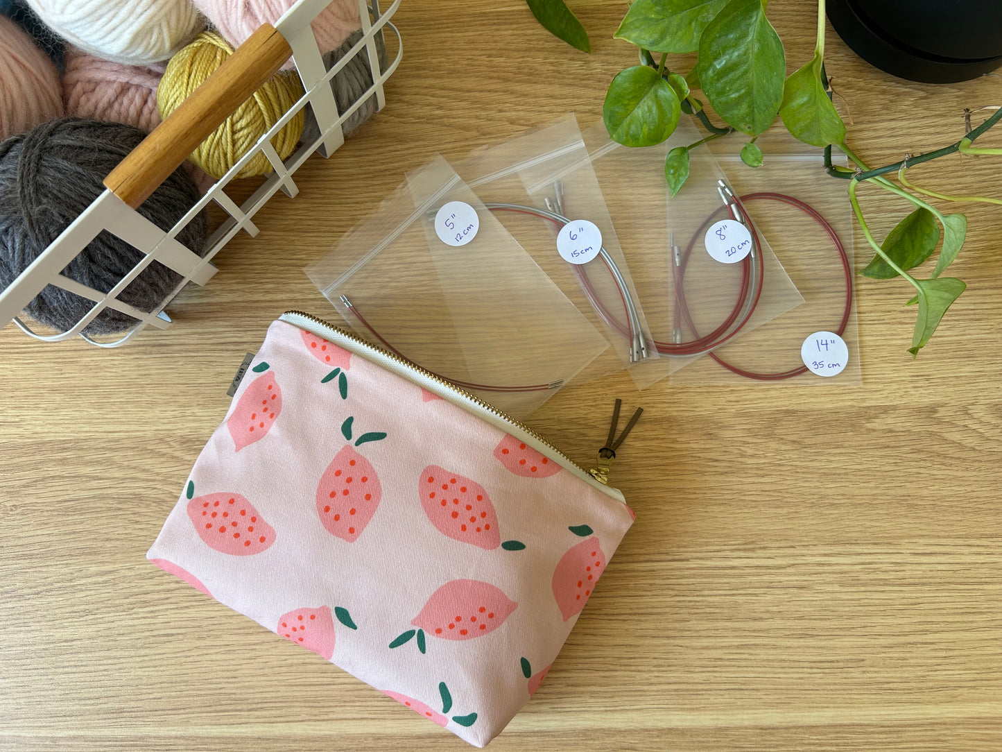 Cable Organizer in "Pink Lemons"
