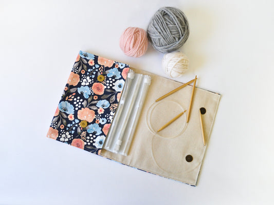 Circular Knitting Needle Organizer in "Delightful in Navy"